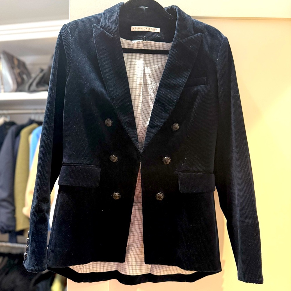 Veronica Beard navy corduroy blazer, size 6, excellent condition